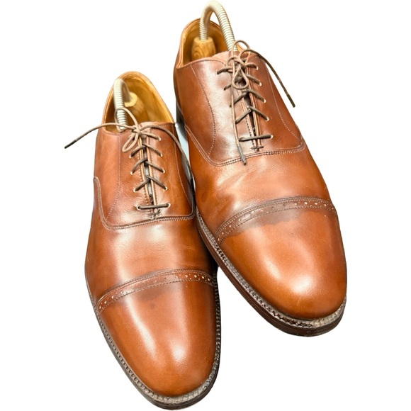 Vintage Brooks Brothers Brown Leather Cap Toe Oxfords Made in England 11.5 C main image 10